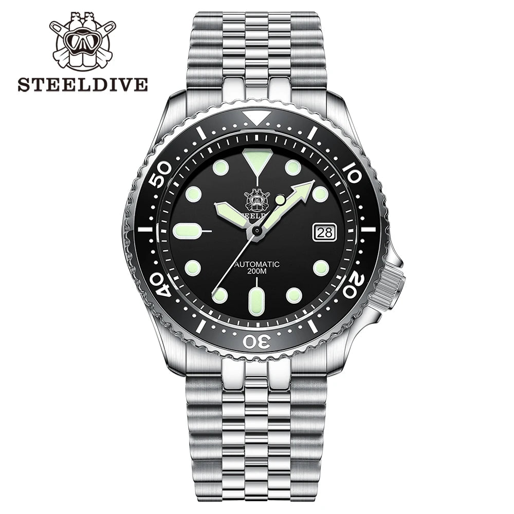 SD1996 Men'S Watch Dive Watch Automatic Mechanical Men'S Watch NH35 Bracelet 41Mm Diver Watch Men Watches
